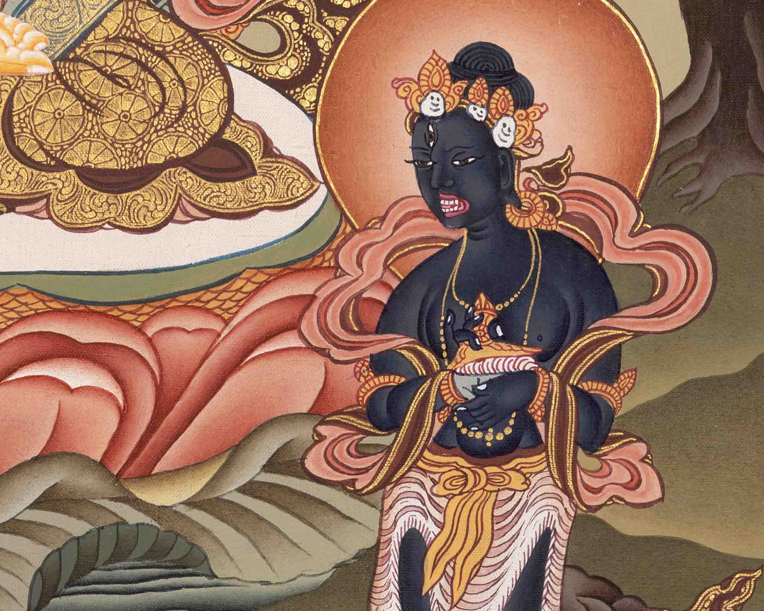 Traditional White Tara Thangka | Religious Artwork | Wall Decors