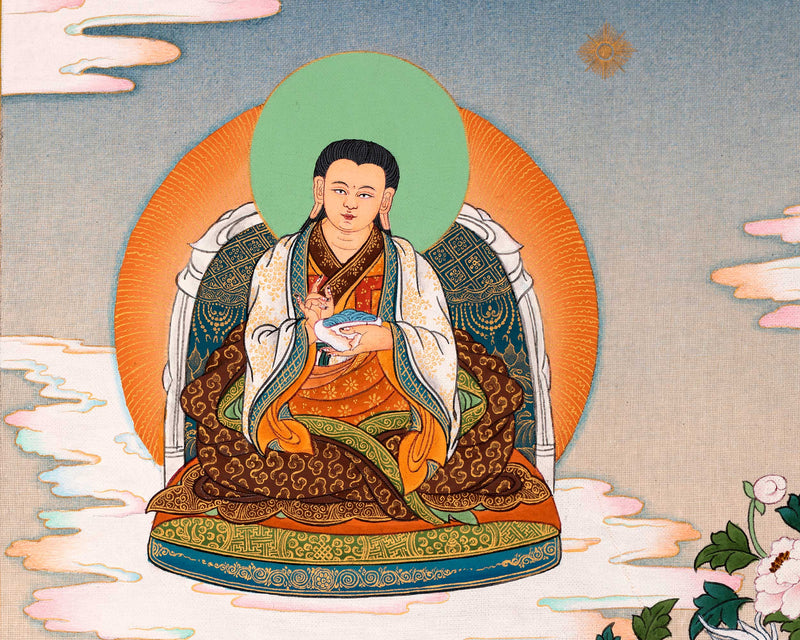 Five Sakya Masters Thangka | Traditional Sakyapa lineage Painting | Sachen Kunga Nyingpo