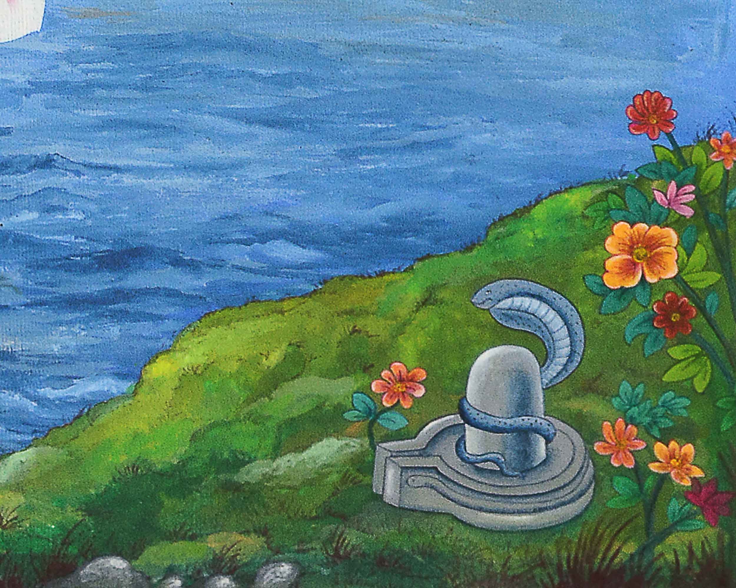 Prosperity God Ganesha Thangka Print | Digital Canvas Print