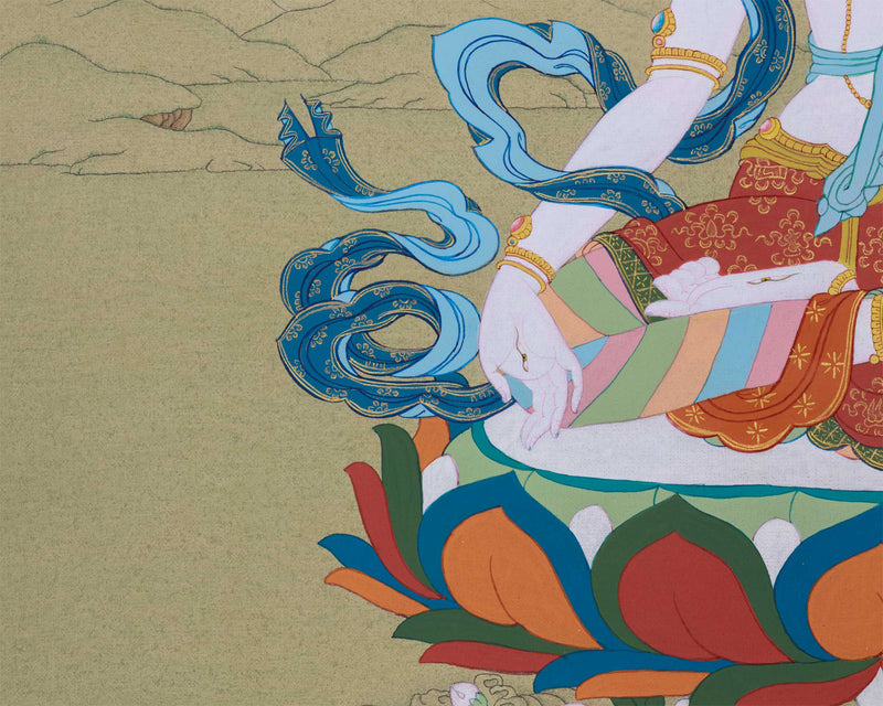 Karma Gadri Thangka of White Tara