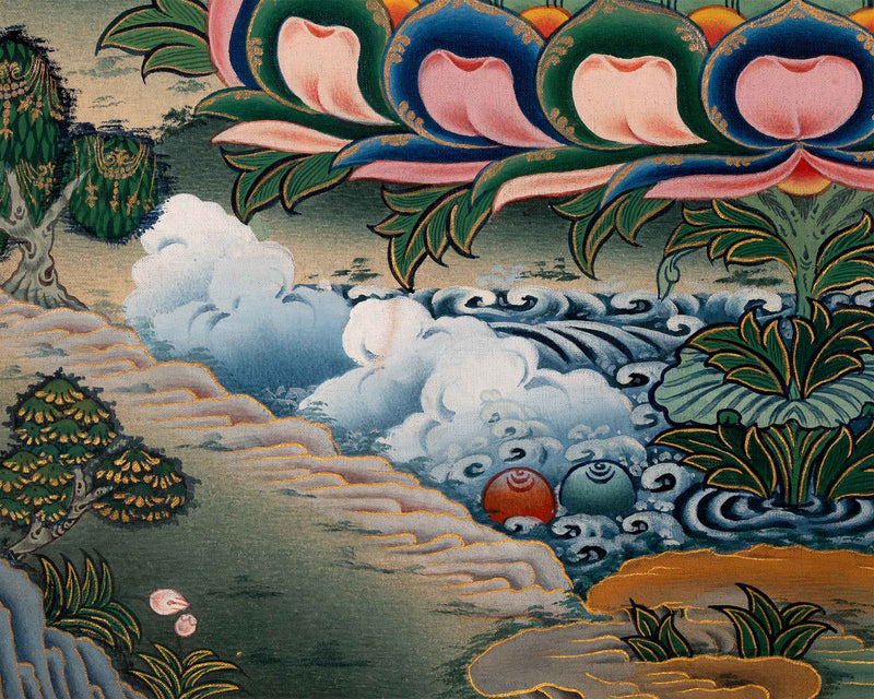 Goddess of Compassion White Tara Thangka Print | Traditional Buddhist Artwork | Gift Ideas