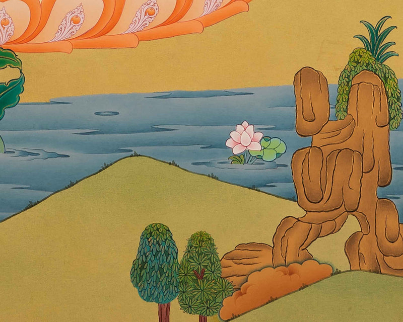 Green Tara Thangka | Hand-Painted Green Tara Thangka For Mantra Practice