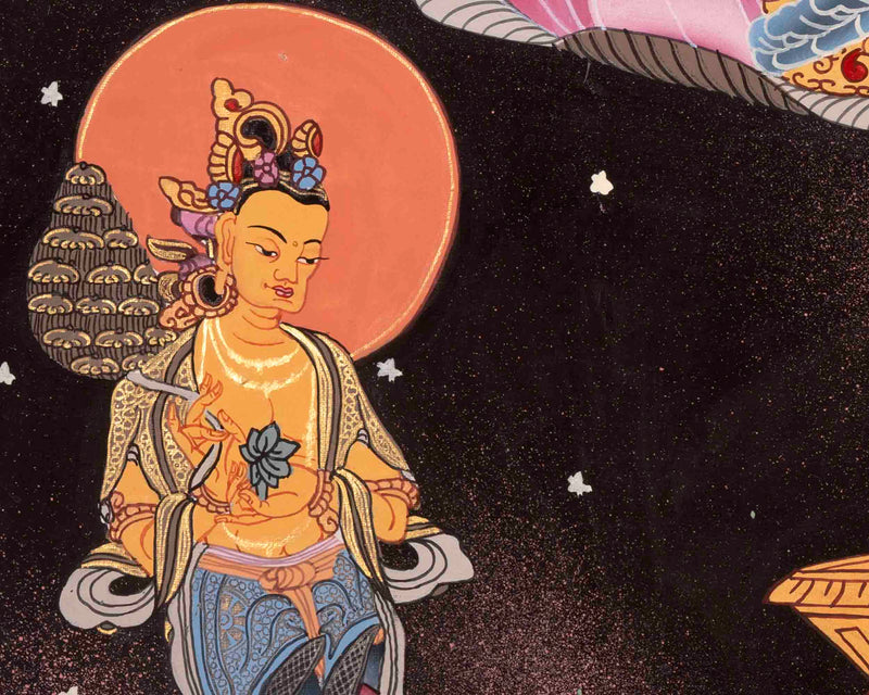 Mother Green Tara Thangka | Religious Buddhist Paint | Wall Decors