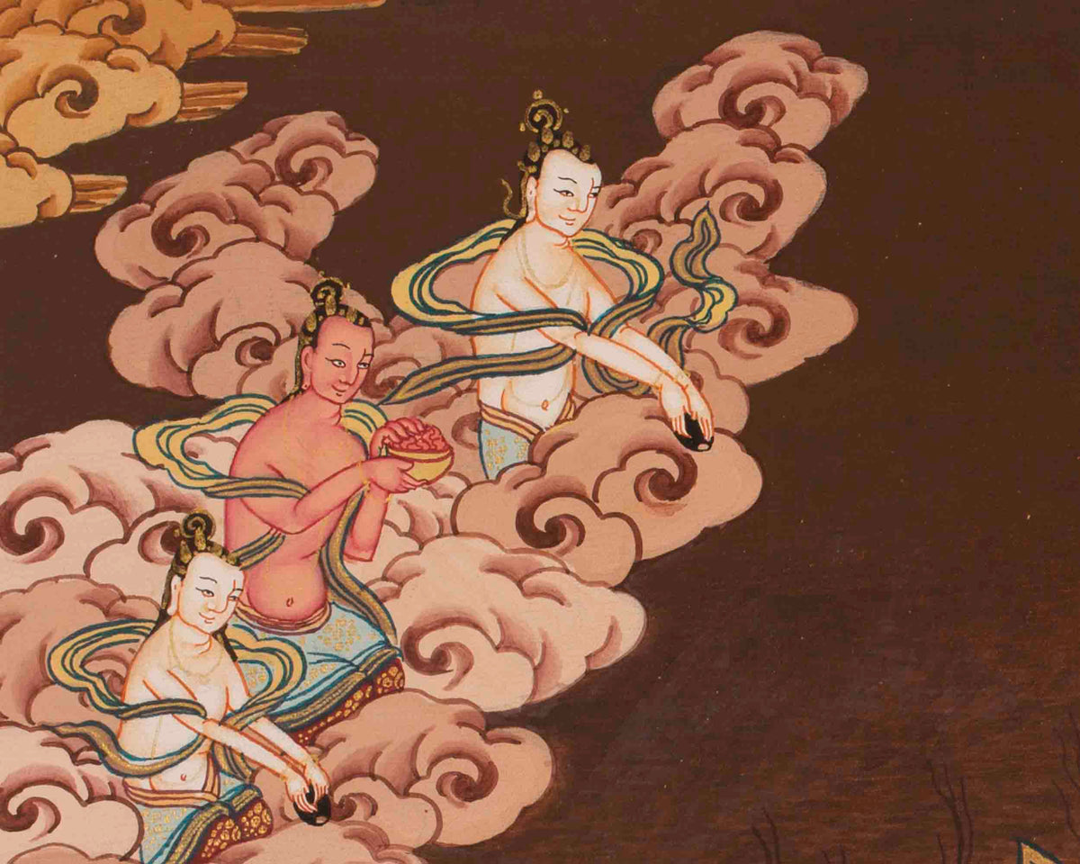 Manjushree Thangka | Bodhisattva Of Wisdom | Wall Decorative Art