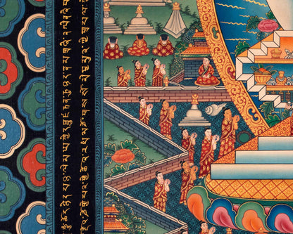 Vintage Buddhist Stupa | Tibetan Thanka Print