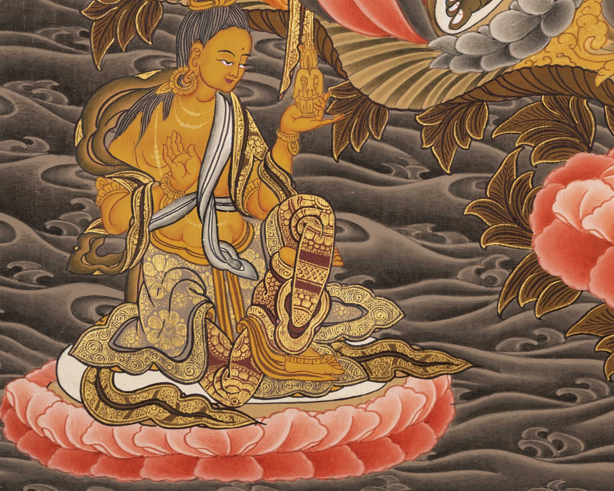 Religious Green Tara Thangka | HandPainted Wall Hanging Thangka