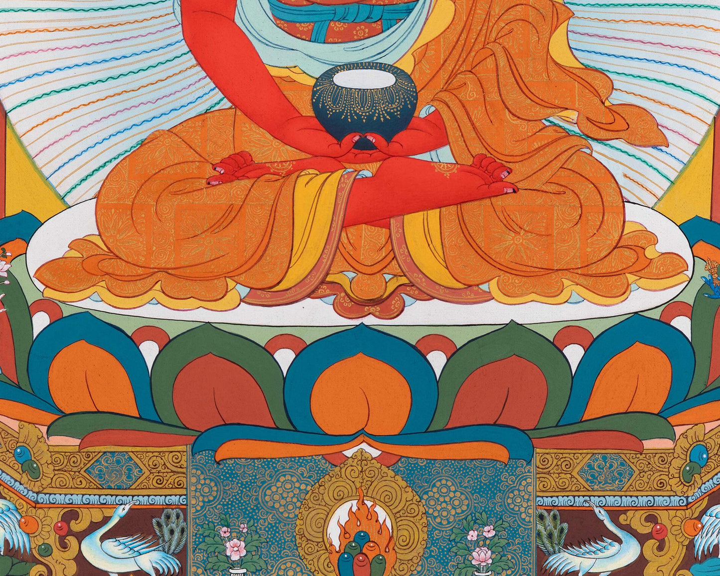 Amitabha Pure Land | Traditionally Hand Painted Buddha Thangka