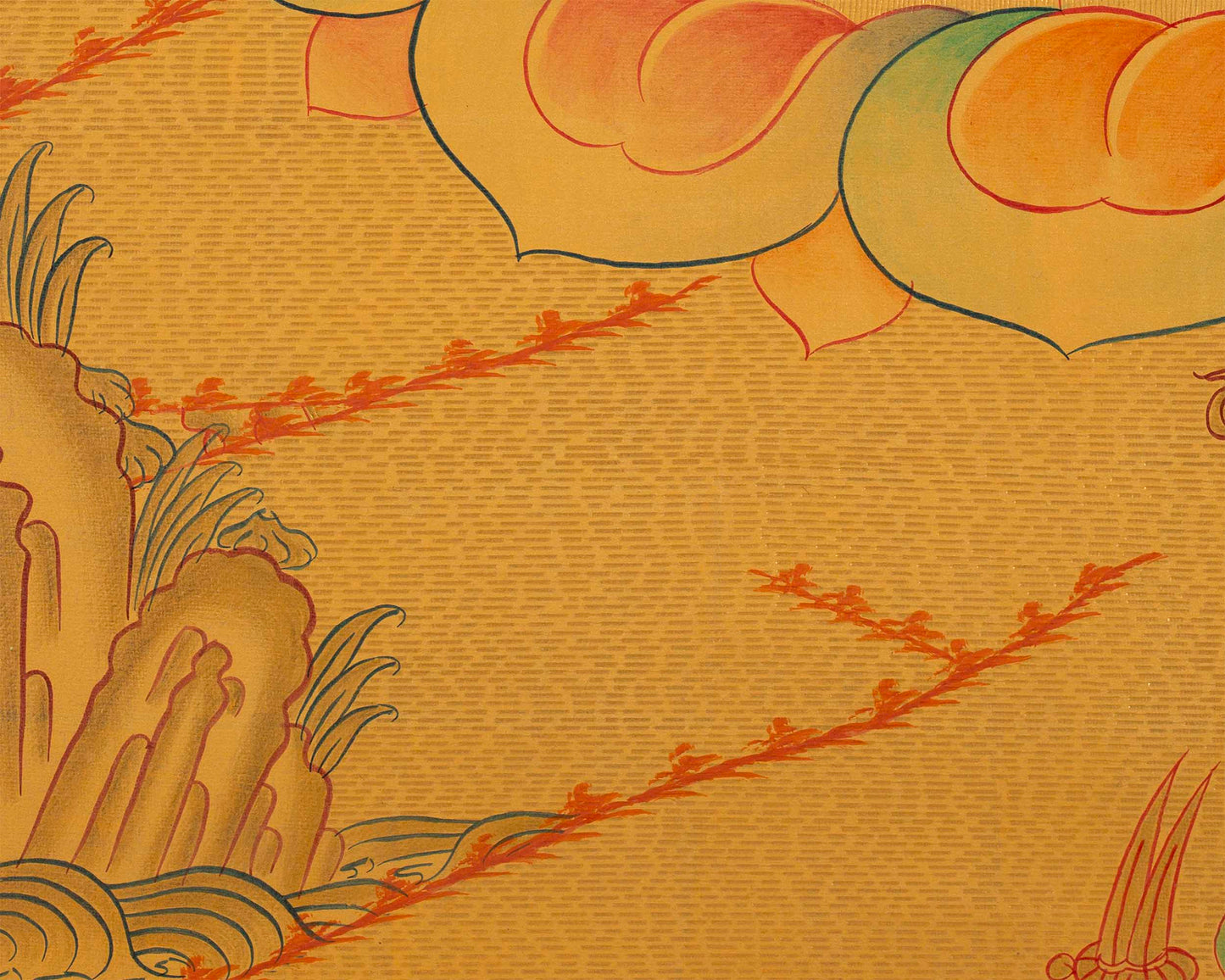 Gold Shakyamuni Buddha Thangka | Himalayan Art