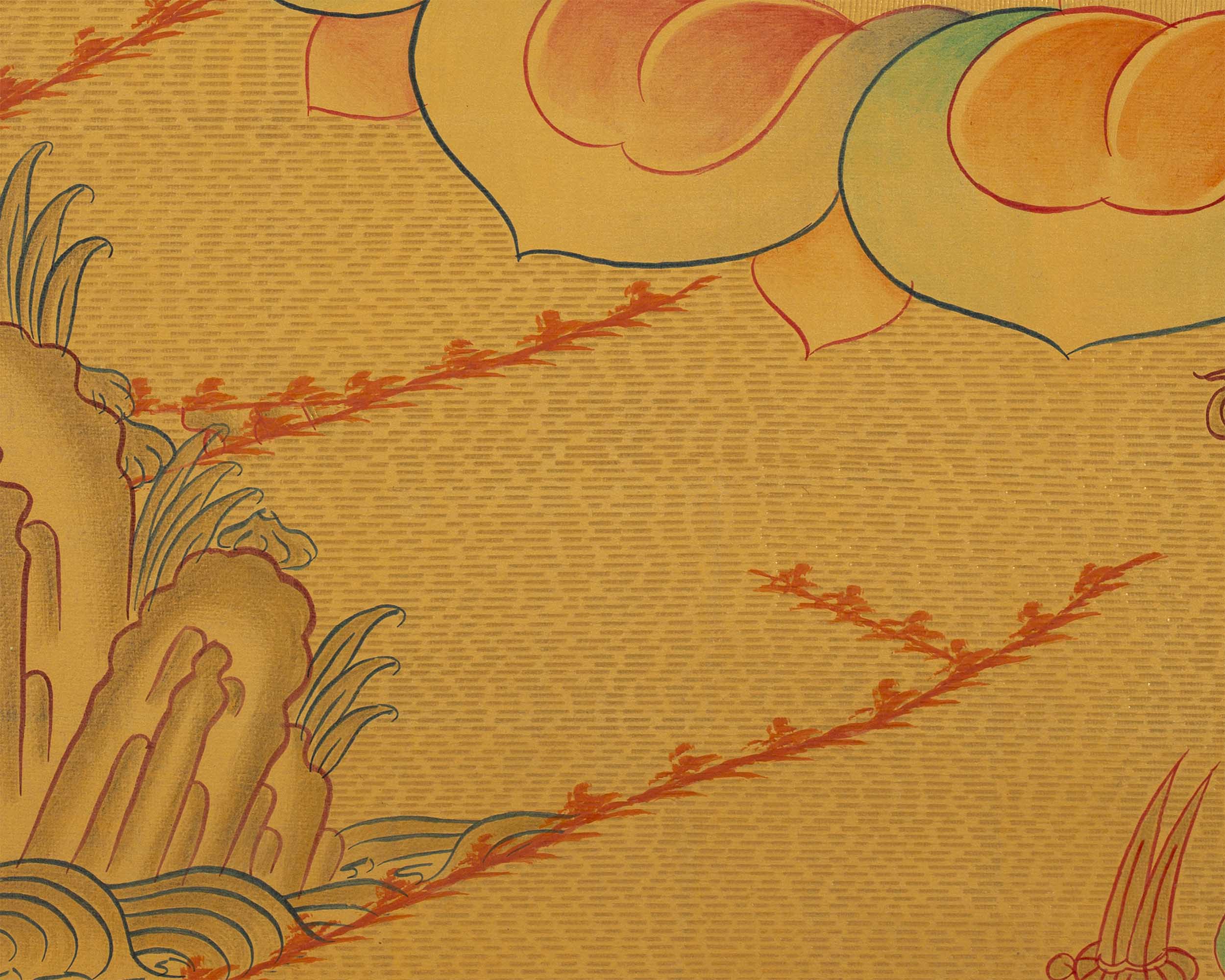 Gold Shakyamuni Buddha Thangka | Himalayan Art