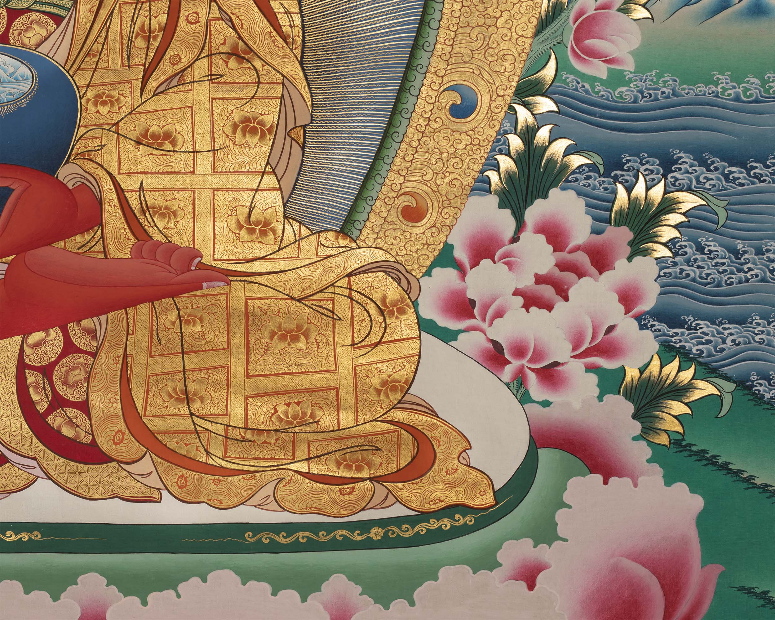 Red Amitabha Buddha | Thangka Prints | Wall Hanging Decors