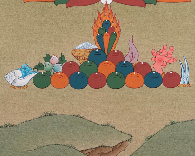 White Tara Thangka in Karma Gadri Tradition