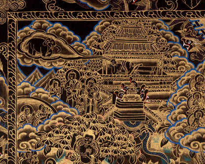 Buddha Life Story | Vintage Thangka Art | Religious Wall Decors