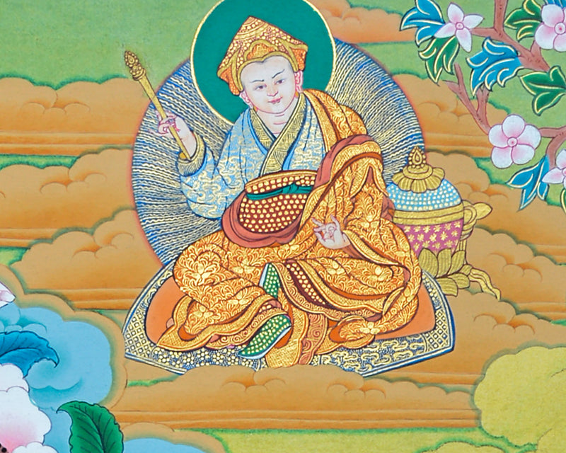 Loden Chogse Thangka | Guru Rinpoche Manifestation | Traditional Hand Painted Art