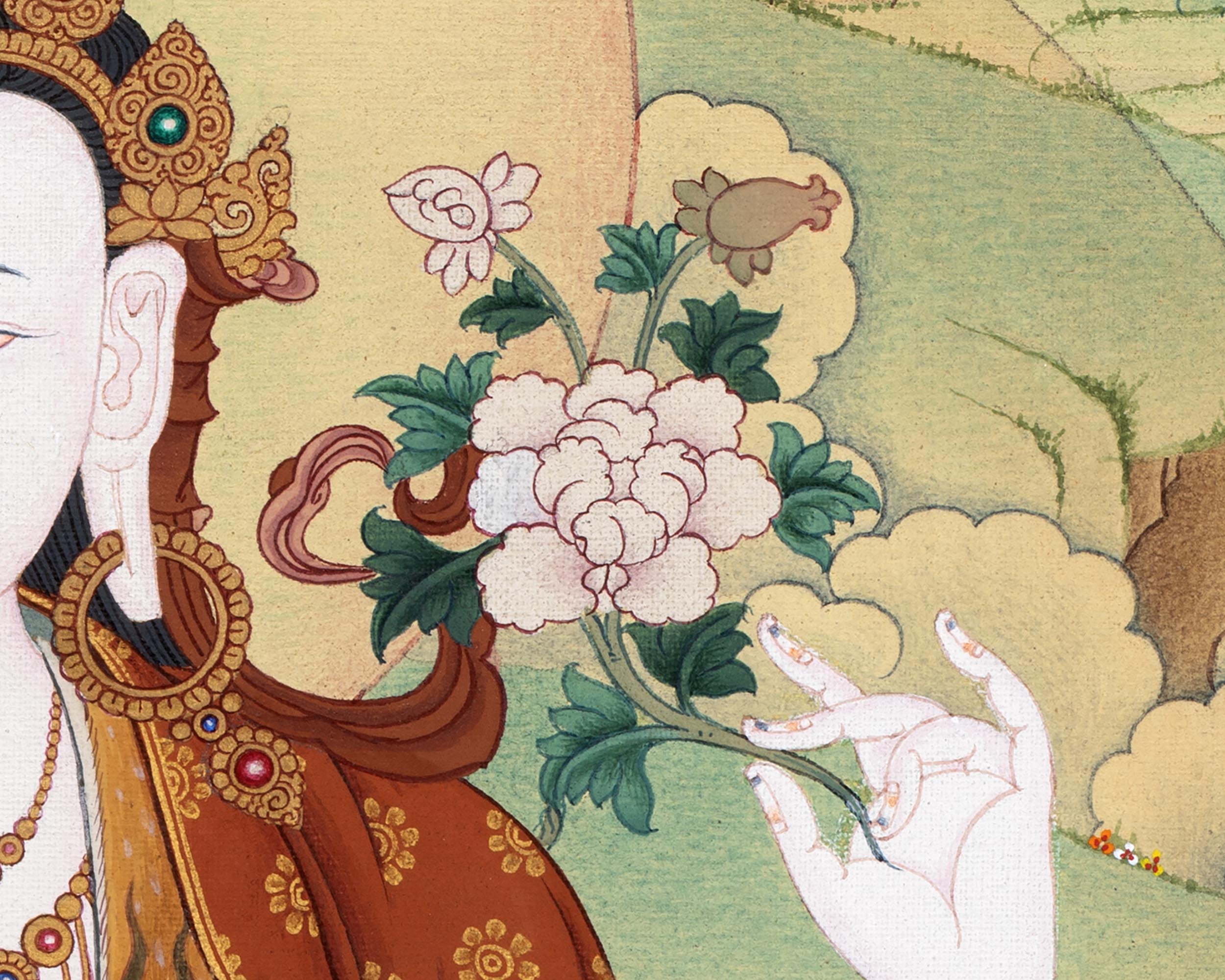 Chenrezig Thangka Print | Bodhisattva Canvas Print With High-quality Giclee