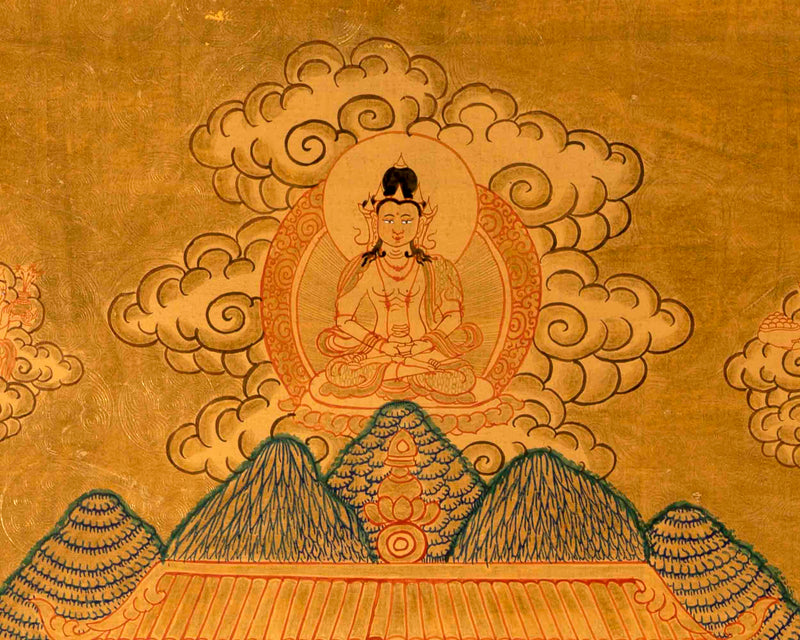 Maitreya Buddha Thangka | Religious Buddhist Painting