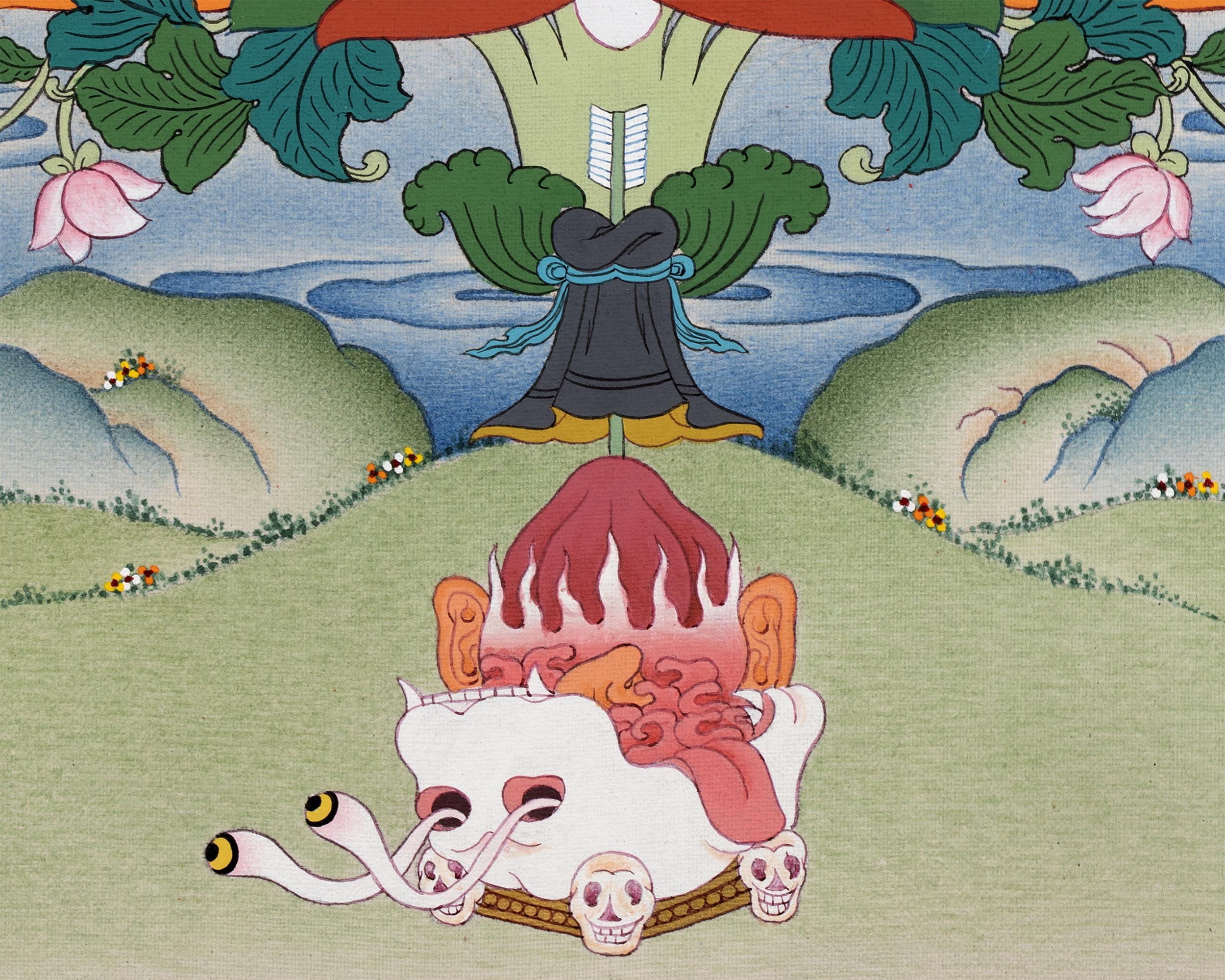 Mother Kurukulle Thangka Print | Buddhist Wall Artwork | Himalayan Wall decor