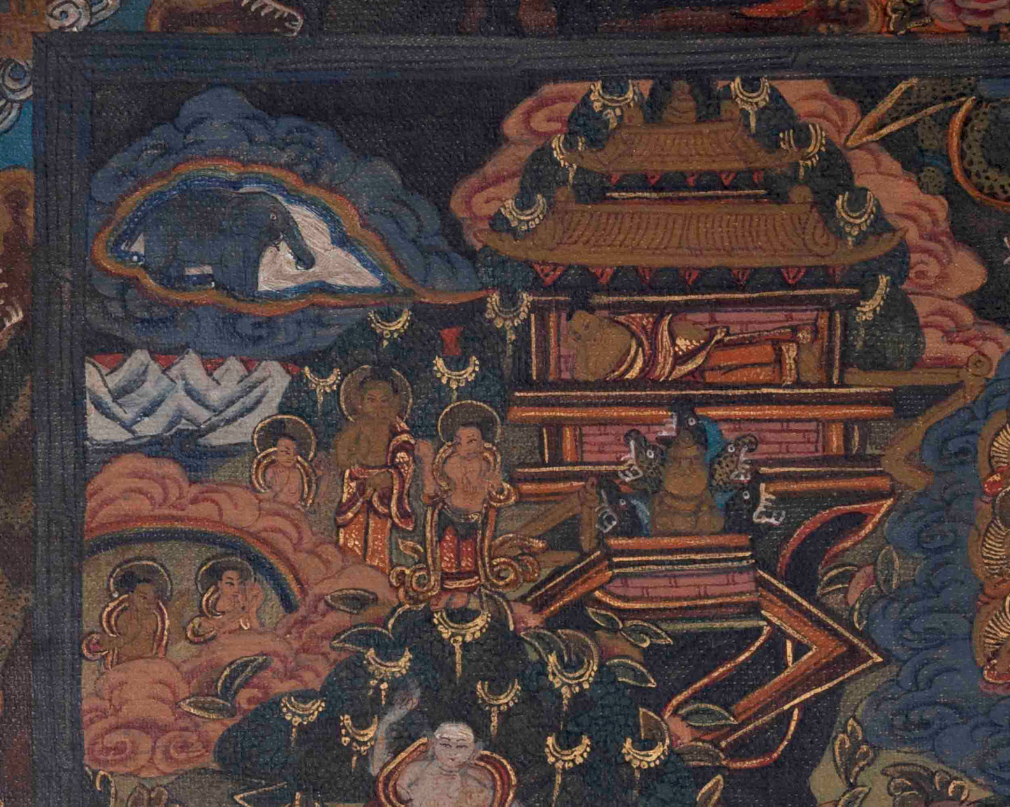 Life Of Shakyamuni Buddha | Traditional Tibetan Thangka | Wall Decors