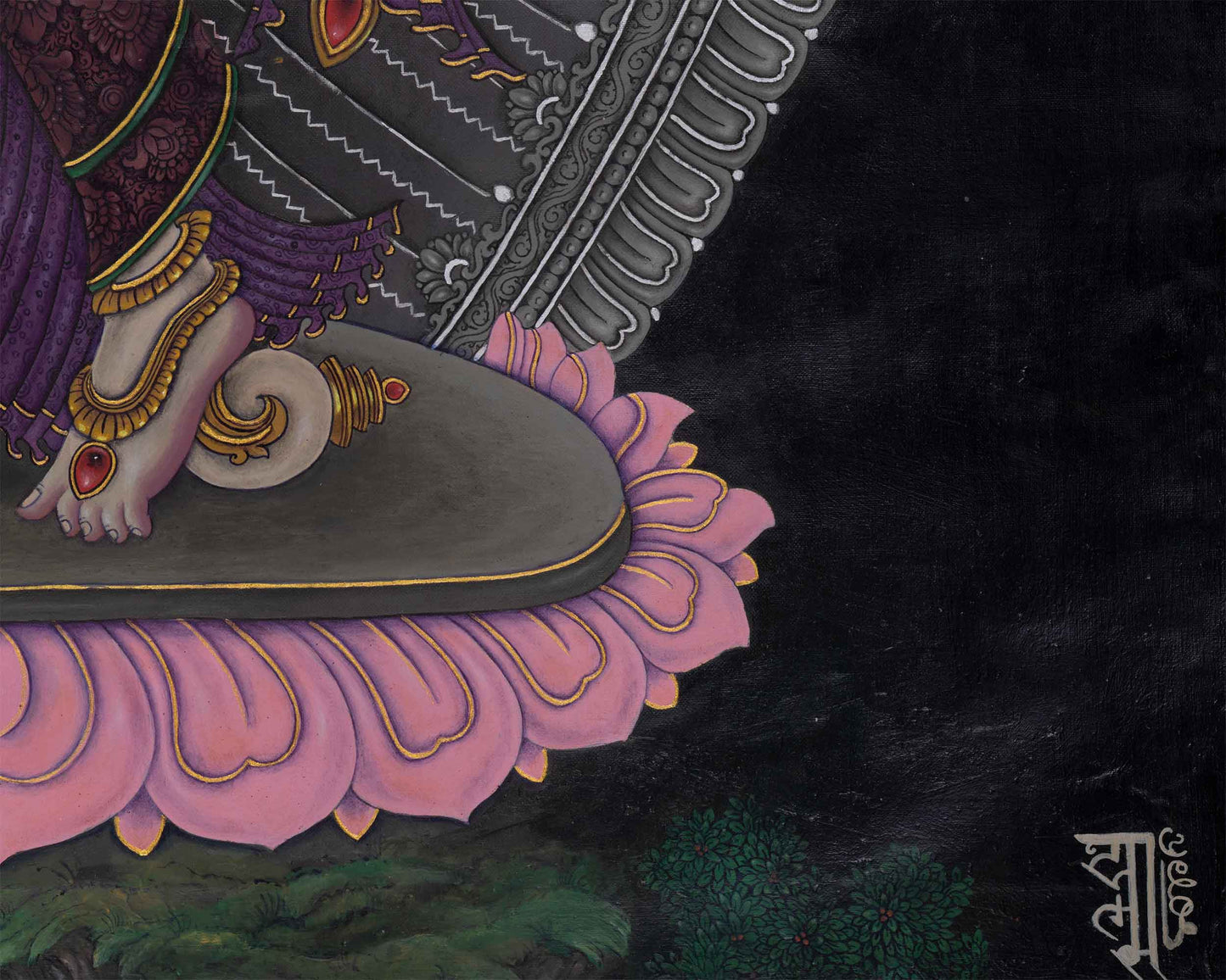 Basundhara, The Wealth Deity Giclee Print |  Bhasundhara Devi Thangka Print