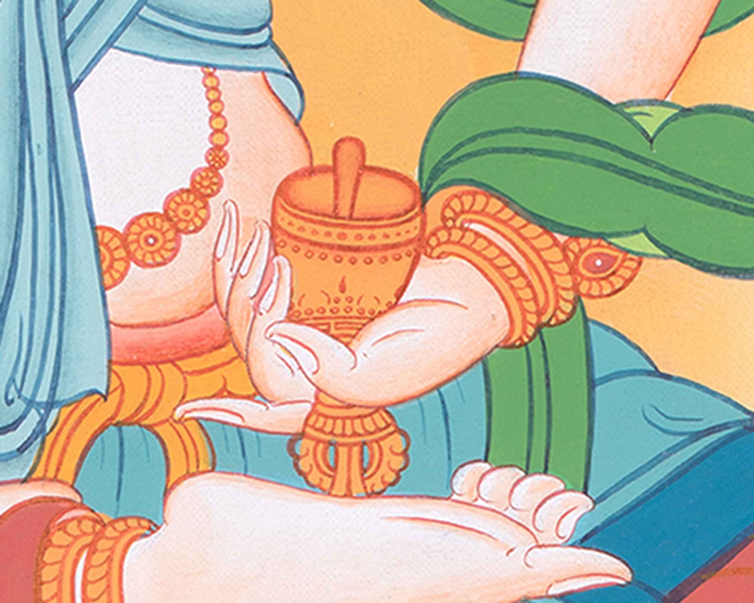 Hand Painted Dorje Sempa Thangka | Vajrasattva Artwork | Power of Spiritual Cleansing