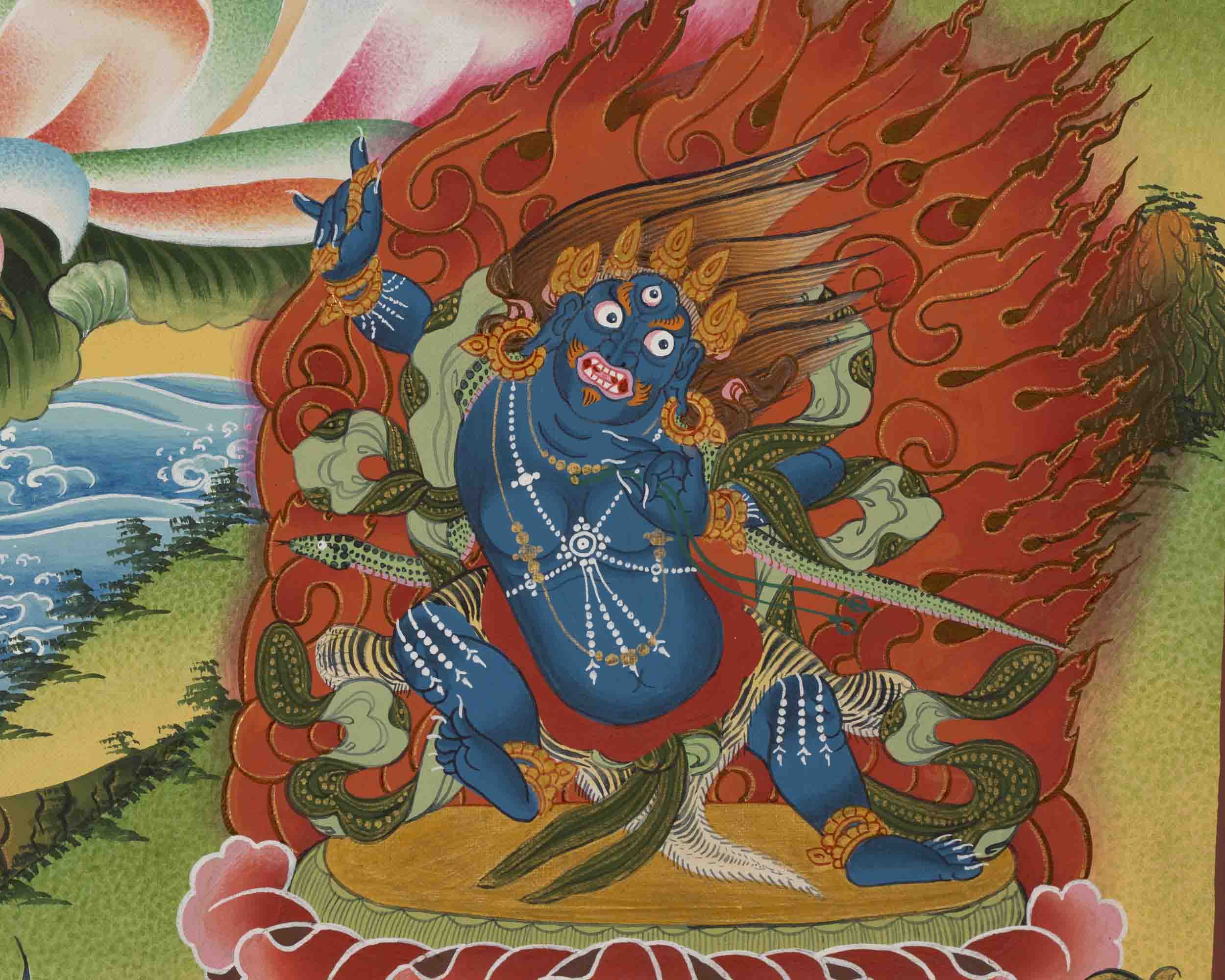 Avalokitesvara Chenresig Thangka | Religious Buddhist Art | Wall Decor