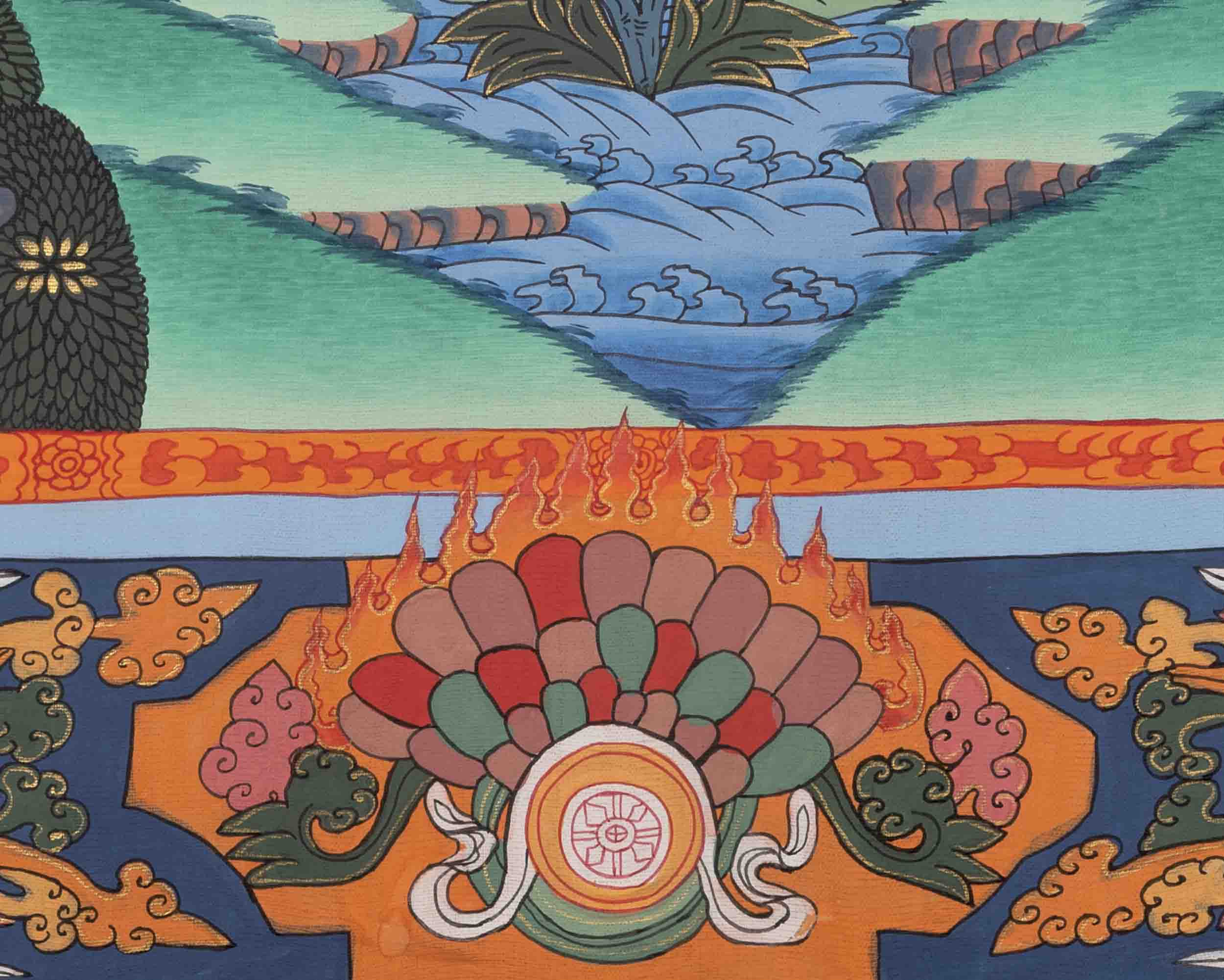 Vajrasattva Shakti Thangka | Traditioanl Tibetan Art | Wall Decors