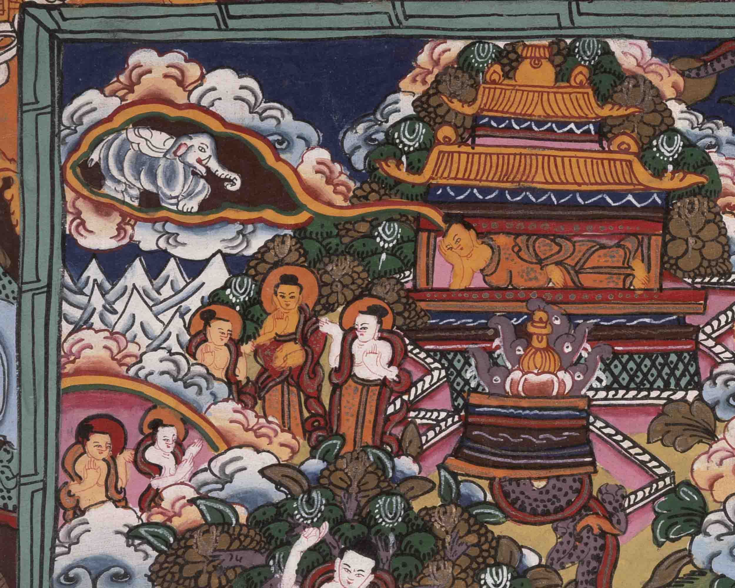 Life Story Of Buddha | Vintage Thangka Art | Wall Decors