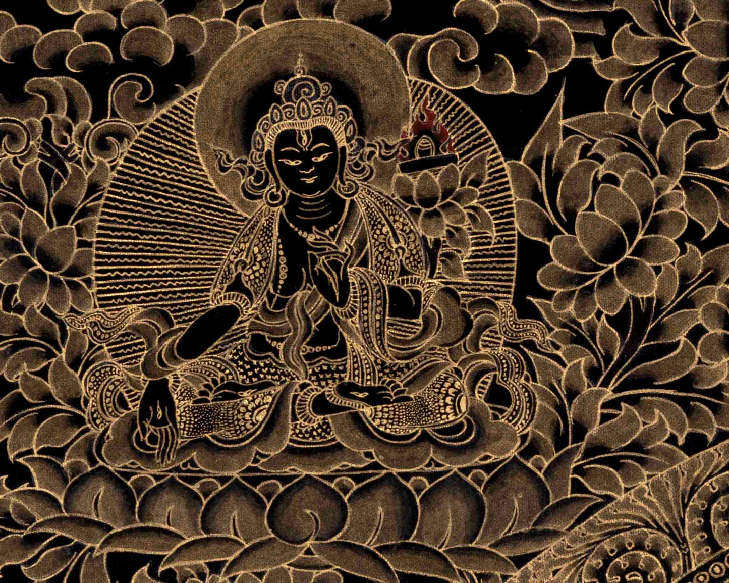 Buddha Shakyamuni Mandala Thangka Painting  | Tibetan Hand Painted Art Work