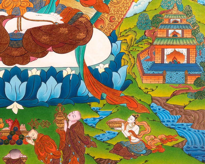 Buddha Tara Thangka | Traditionally Hand-Painted White Tara Art