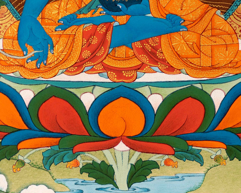 Healing Buddha Thangka | Traditionally Painted Medicine Buddha Art