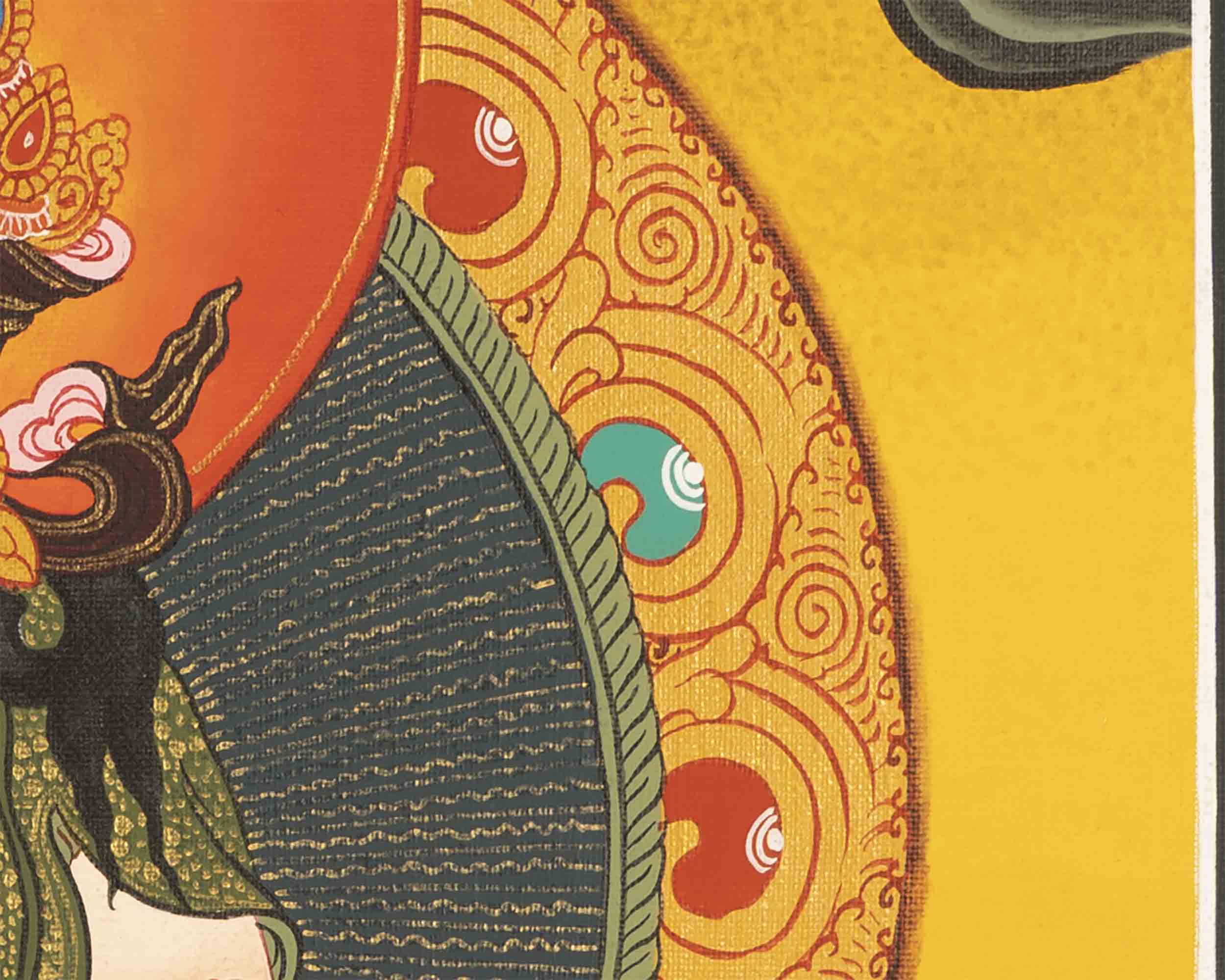 Vajrasattva Buddhist Thangka | Religious Wall Decor