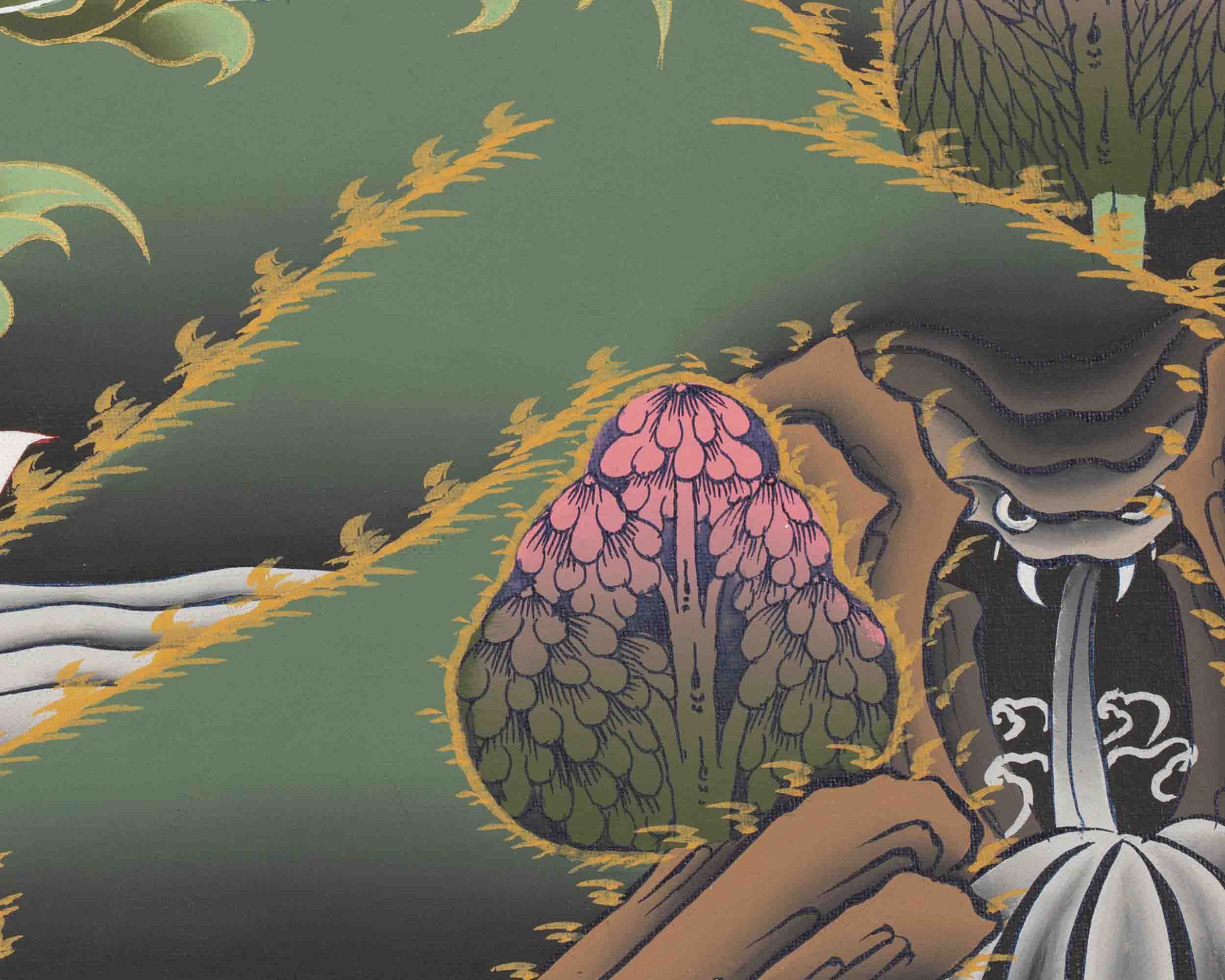 Manjushree Thangka Painting | Bodhisattva Of Wisdom | Religious Decors