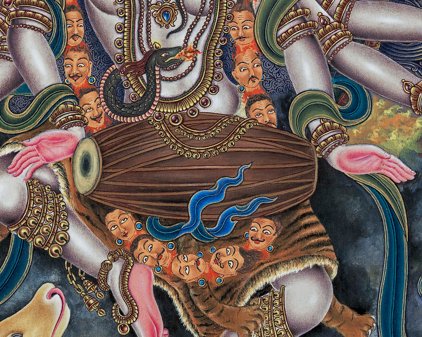 Dancing Shiva Thangka Print | Wall Hanging Of Shivalingam | Gift Ideas