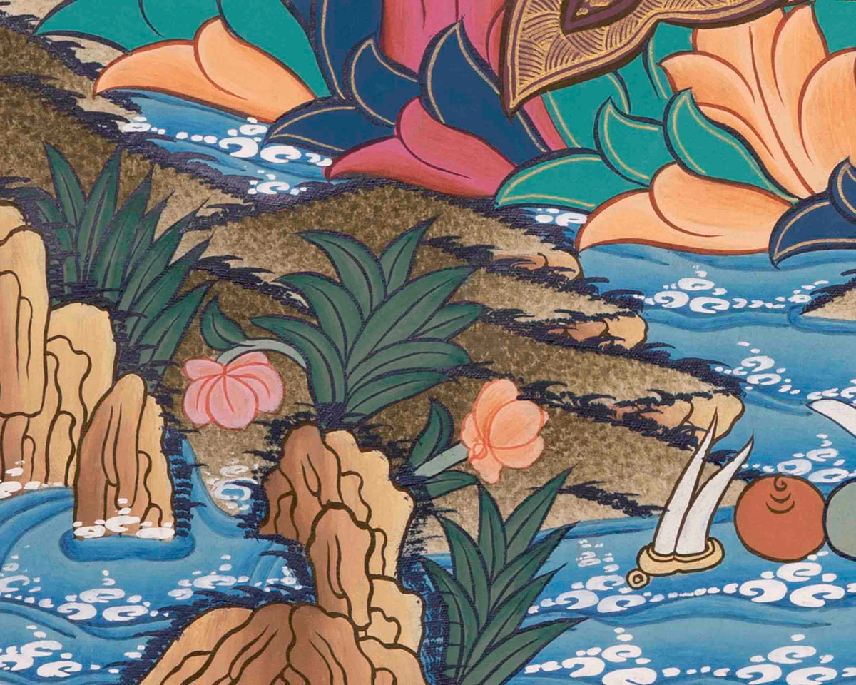 Padmasambhava Guru Rinpoche | Tibetan Thangka | Wall Decors