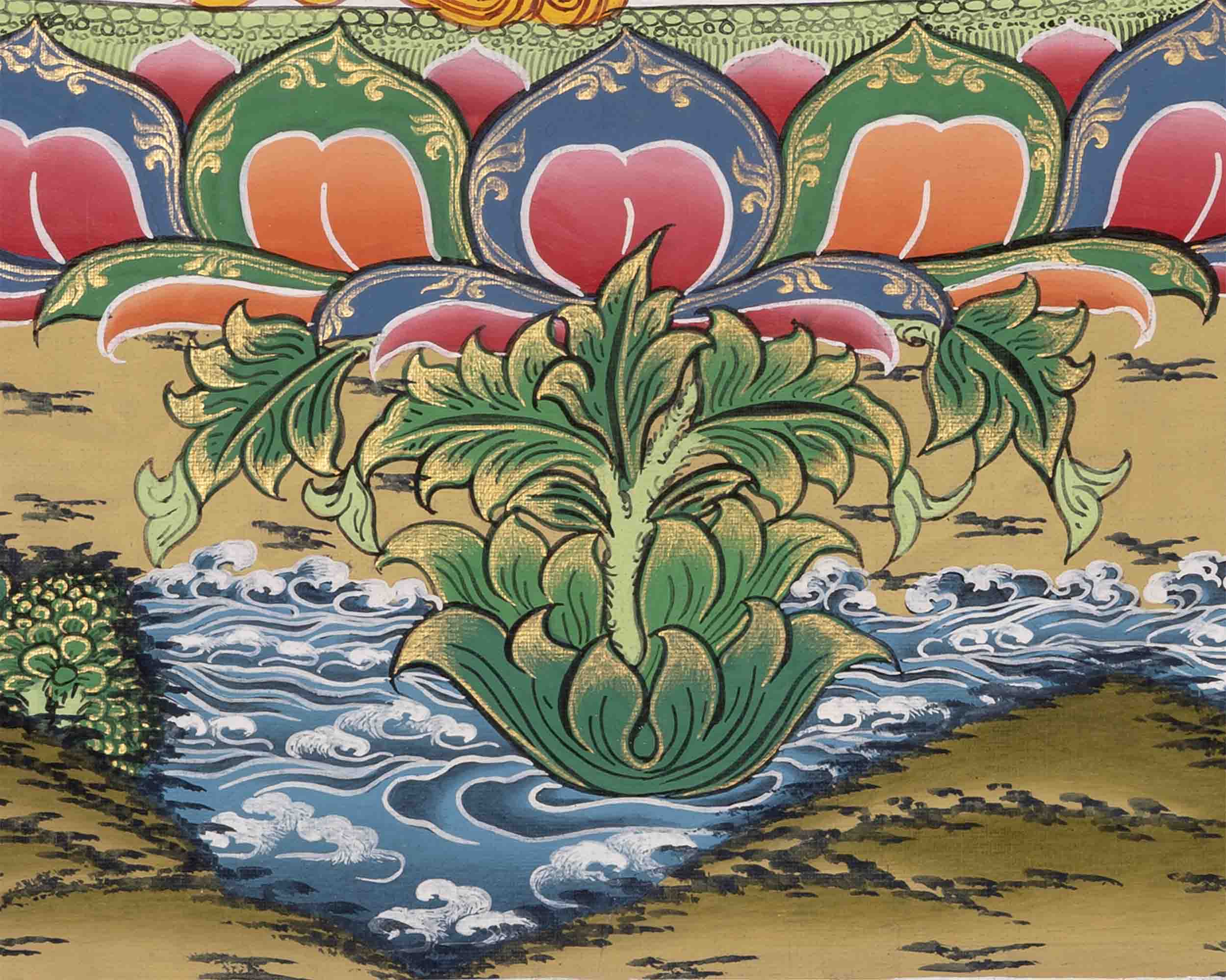 White Tara Thangka | Religious Buddhist Art | Wall Decors