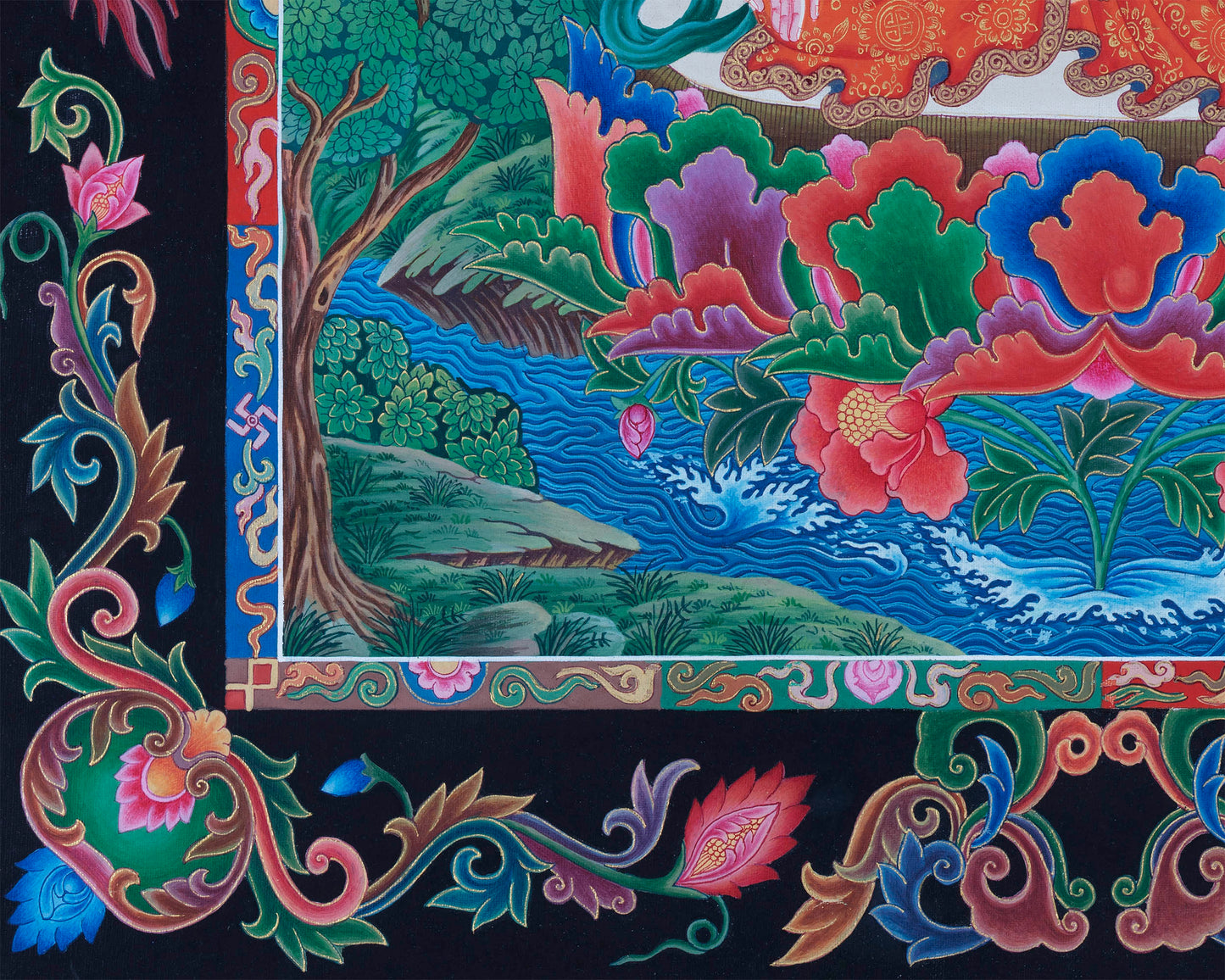 Tibetan Green Tara | Newari Paubha Art of Mother Tara