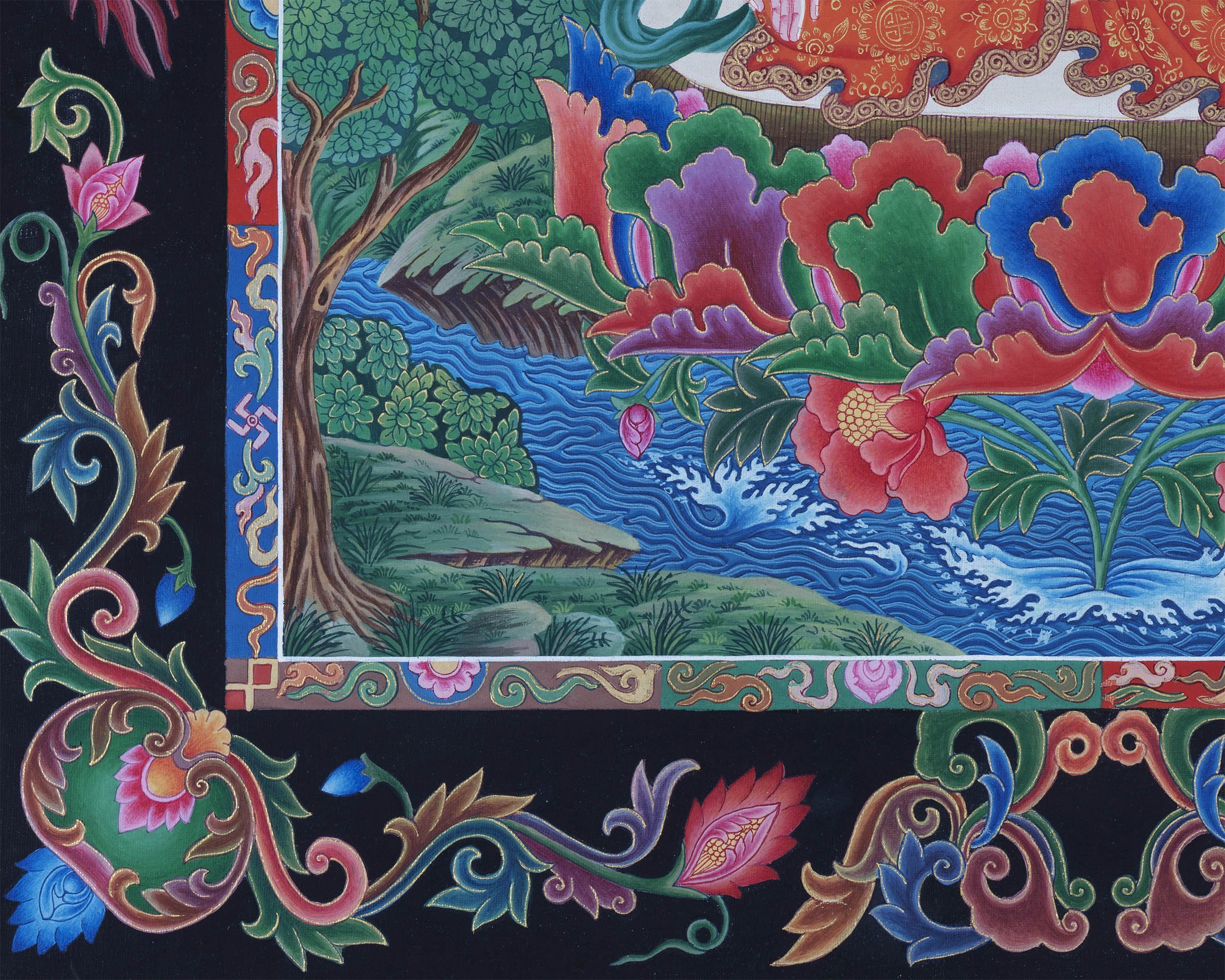 Tibetan Green Tara | Newari Paubha Art of Mother Tara