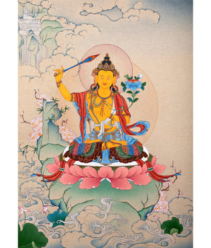 Manjushri, Manjushree Thangka, Tibetan Thangka Painting