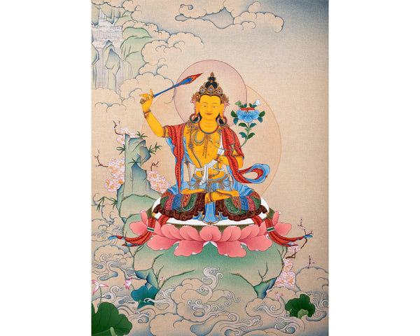 Manjushri, Manjushree Thangka, Tibetan Thangka Painting