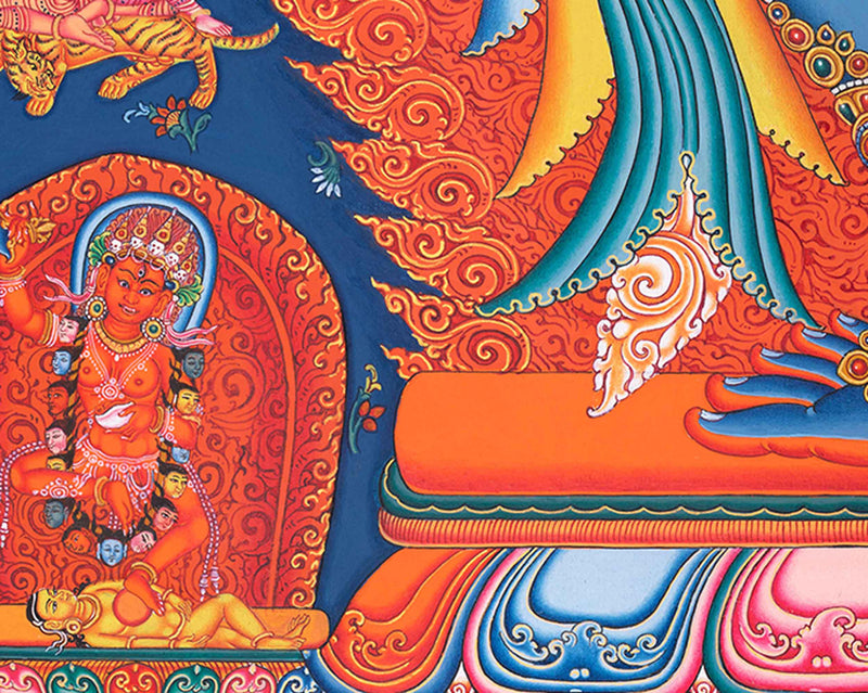 Traditional Chandra Maharoshan Thangka Print for Your Sacred Space | Wall Art