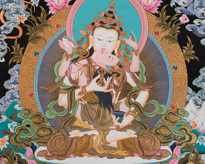 Dorje Sempa Print | Vajrasattva Thangka Print | Wall Decorations