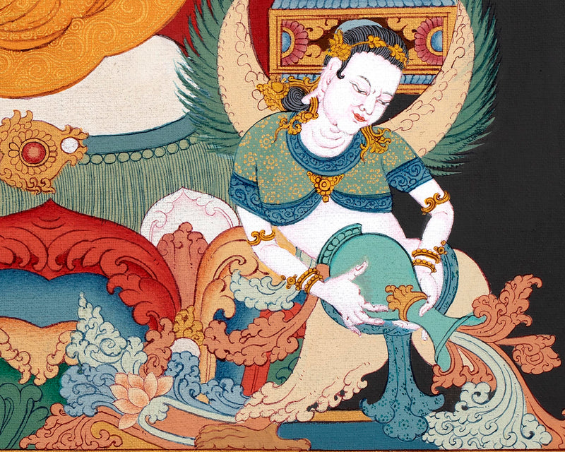 Green Tara Thangka Painting | Enlightened Female Buddha