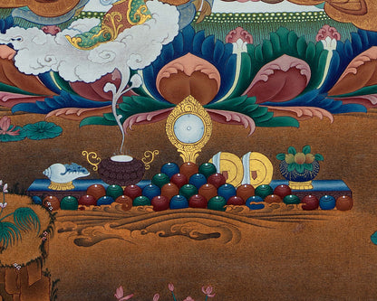 Guru Padmasambhava Thangka Prints | Tibetan Thangka Canvas Digital Print