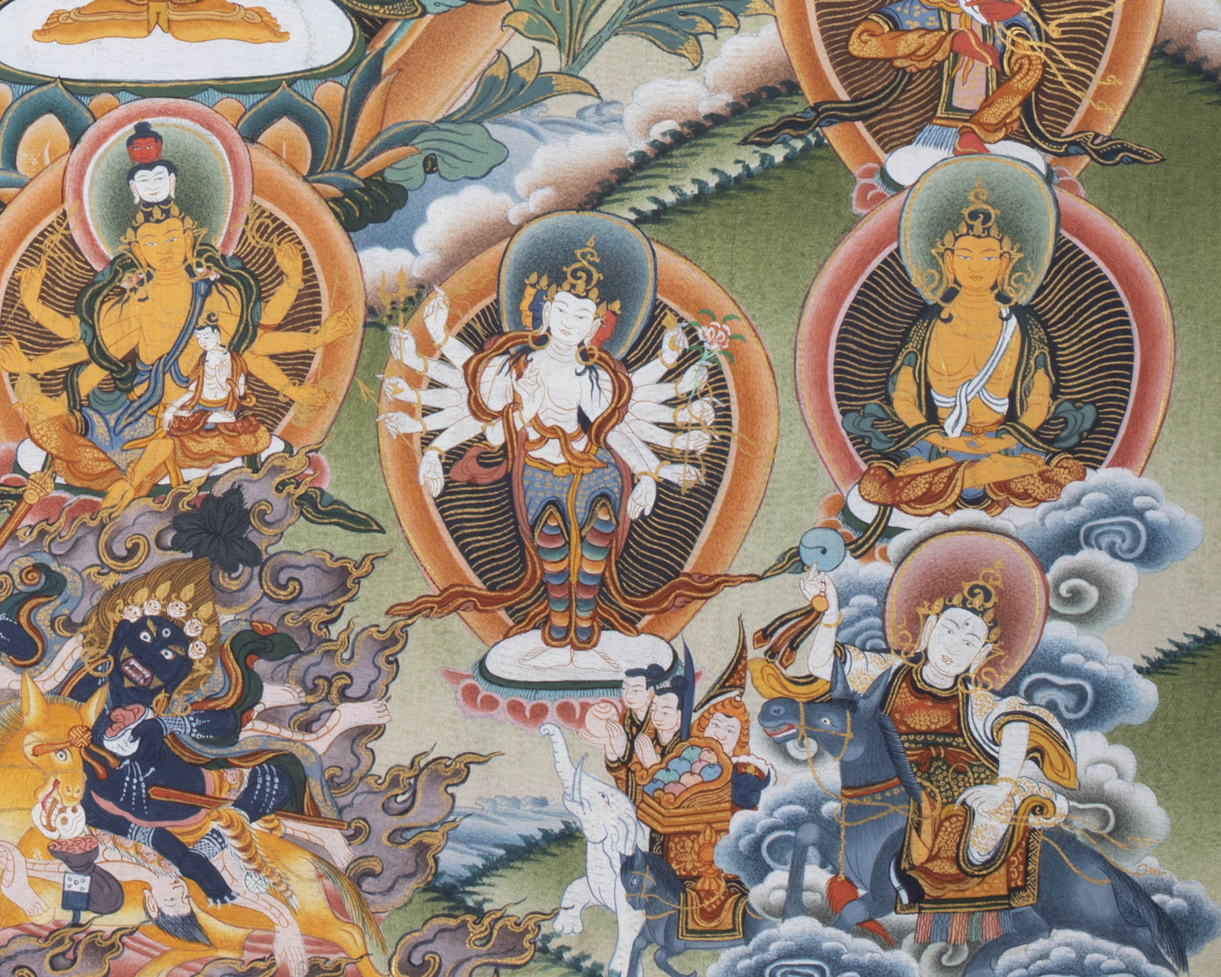 Amoghpasa Thangka | Tibetan Buddhist Handpainted Art | Digital Print