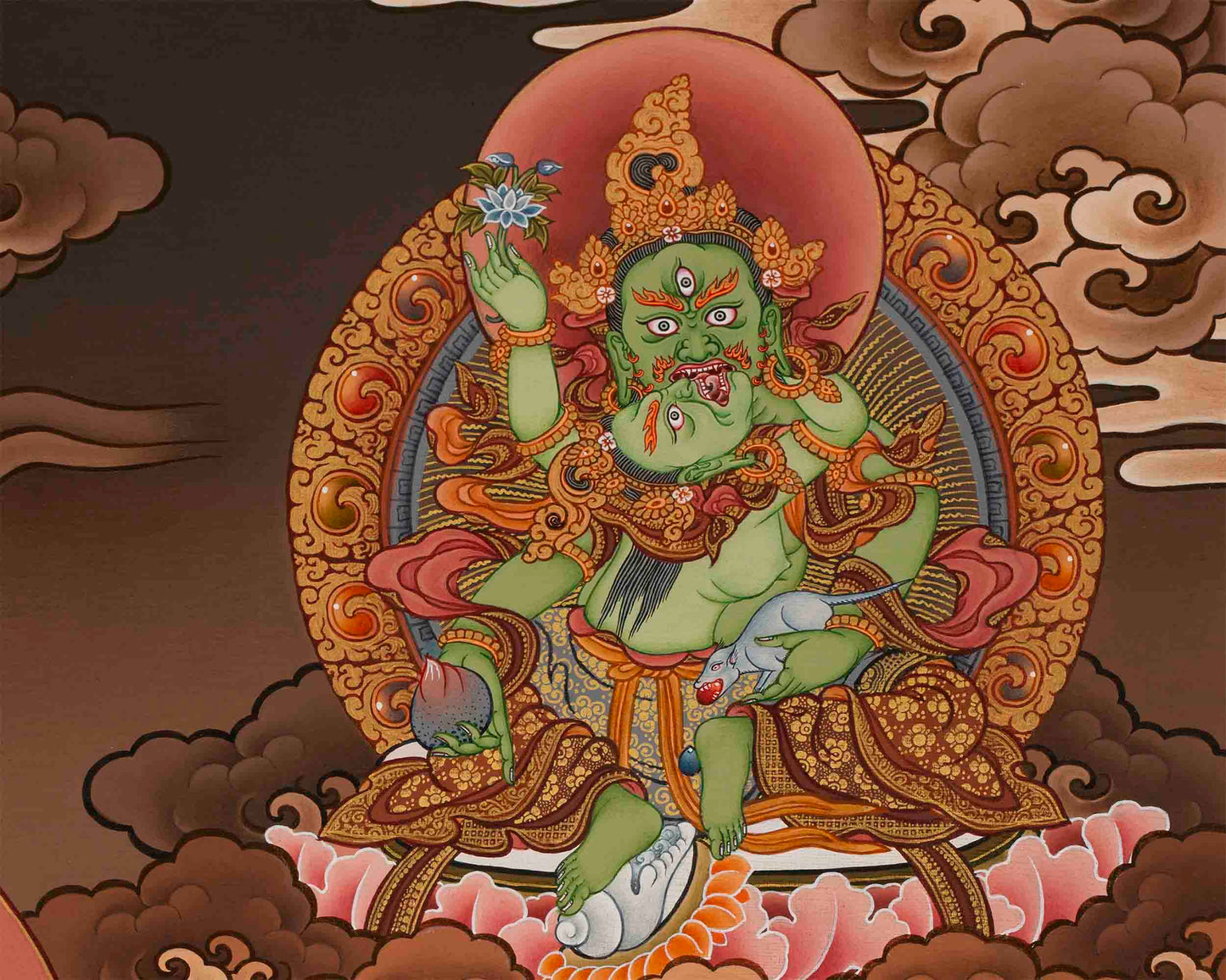 Jambhala Thangka Print | Tibetan Traditional Art