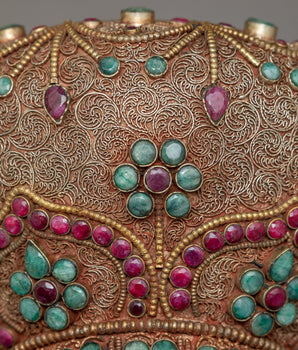 Traditional Rice Offering Bowl | Tibetan Golpa Pot