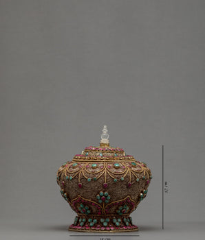 Traditional Rice Offering Bowl | Tibetan Golpa Pot