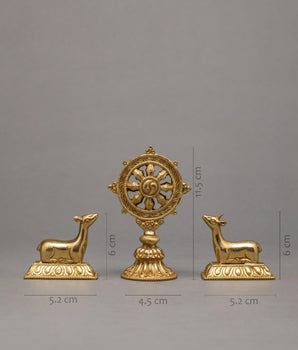 Dharma Wheel and Two Deer