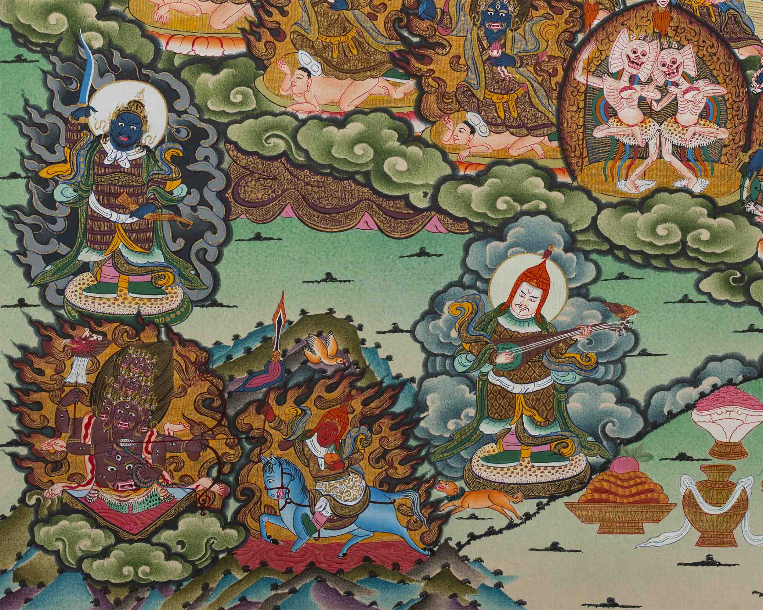 Labdron Lineage Tree Print | Tibetan Traditional Artwork