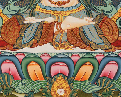 Chenresig Bodhisattva Thangka | Original Hand Painted Arya Bodhisattva Art