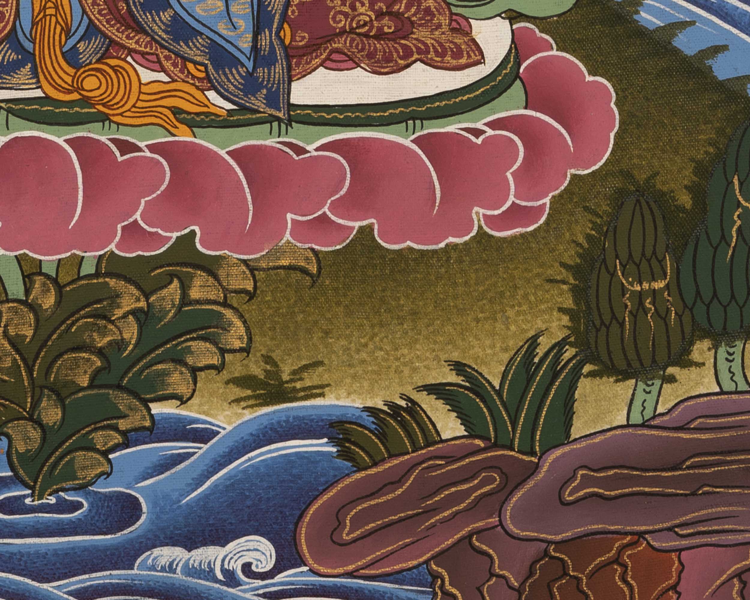Manjushri Deity Thangka | Wall Hanging Decors